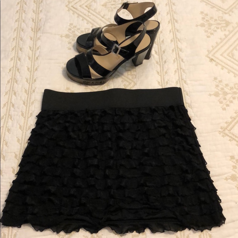 Free People Black Mini Skirt